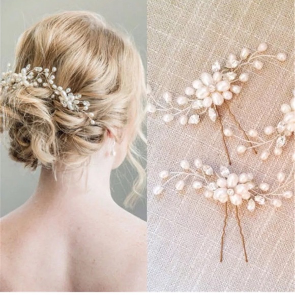 Fashion Hair Accessories Pearl Flower Hair Stick - Picture 2 of 8